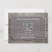 Rustische Baumstruktur RSVP Karte (Vorderseite)