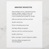 Rustische Blätter Support Group Newsletter Flyer (Hinten)