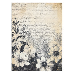 Rustische Blume und Kalligrafie - Braunpapier 1 Tischdecke