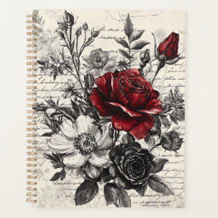 Rustische Blume und Kalligrafie - Braunpapier 3 Planer