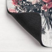 Rustische Blume und Kalligraphie - Braunpapier 5 Mousepad (Ecke)