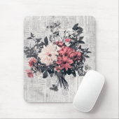 Rustische Blume und Kalligraphie - Braunpapier 5 Mousepad (Mit Mouse)