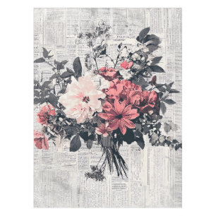 Rustische Blume und Kalligraphie - Braunpapier 5 Tischdecke
