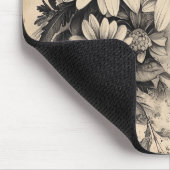 Rustische Blume und Schmetterlinge - Altpapier (11 Mousepad (Ecke)