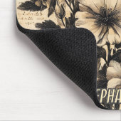 Rustische Blume und Schmetterlinge - Altpapier (13 Mousepad (Ecke)