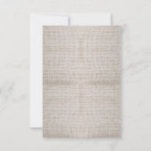 Rustische Burlap Mason Jar Wedding RSVP Karten (Rückseite)