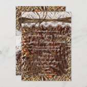 Rustische Camouflage Camouflage Lace Hochzeit Einl Einladung (Vorne/Hinten)