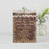 Rustische Camouflage Camouflage Lace Hochzeit Einl Einladung (Stehend Vorderseite)