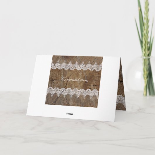 Rustische Eltern Glückwunsch Grüße Karte (Rückseite)