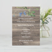 RUSTISCHE EUCALYPTUS BLUE FLORAL WEDING INVITATION EINLADUNG (Stehend Vorderseite)