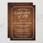 RUSTISCHE FEIERUNG LEBENSREICHER INVITATION EINLADUNG (Vorne/Hinten)