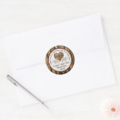 Rustische Gastgeschenk Hochzeit Ideen für maßgesch Runder Aufkleber (Umschlag)