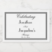 Rustische Gastgeschenke Hochzeiten Skriptnamen Chi Schaumweinetikett (Einzelnes Label)