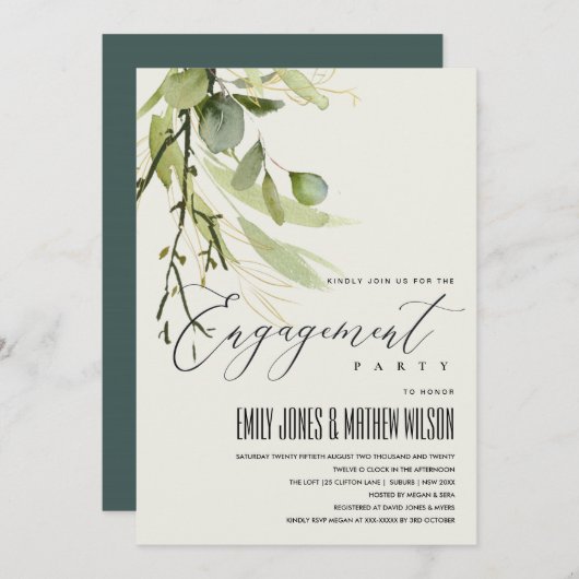 RUSTISCHE GEBRAUCHSINFORMATION GRÜNE SCHICHTWASSER EINLADUNG (Vorne/Hinten)