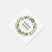 RUSTISCHE GEBÜHR GREEN GOLD FOLIAGE WATERCOLOR WED SERVIETTE (Ecke)