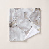 *~* Rustische Grunge Azalea Blume Weiße Neutrale  Badhandtuch Set (Waschlappen)