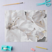 *~* Rustische Grunge Azalea Blume Weiße Neutrale Seidenpapier (Basteln)