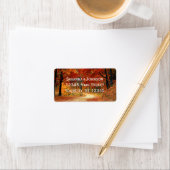 Rustische Herbstlaub Autumn Custom Address Labels Adressaufkleber (Insitu)