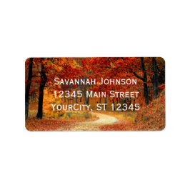 Rustische Herbstlaub Autumn Custom Address Labels Adressaufkleber