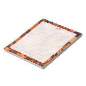 Rustische Herbstlaub, die auf Notepad fixiert sind Notizblock (Rotiert)