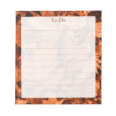 Rustische Herbstlaub, die auf Notepad fixiert sind Notizblock (Vorderseite)