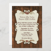 Rustische Hochzeit im Herbst Einladung (Vorne/Hinten)