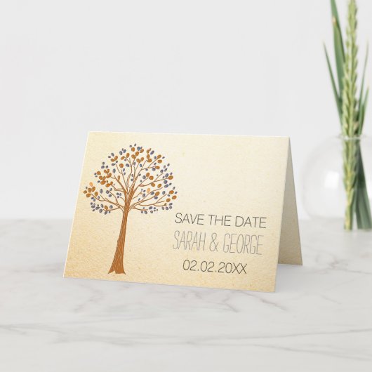 Rustische Hochzeit im Herbst Save the Date Einladu Einladung (Vorderseite)