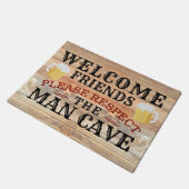 RUSTISCHE Hölzer-Hölzer-BEUCHENHÖHLE | Begrüßung Fußmatte (Schrägansicht)