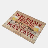 RUSTISCHE Hölzer-Hölzer-BEUCHENHÖHLE | Begrüßung Fußmatte (Schrägansicht)