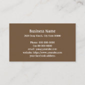 Rustische Holzkarte Visitenkarte (Rückseite)