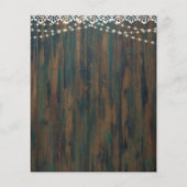 RUSTISCHE HOLZLICHTE LACE Wedding RSVP (Rückseite)