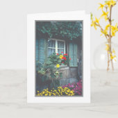 RUSTISCHE HÜTTE MIT BLUME/Denken Karte (Gelbe Blume)