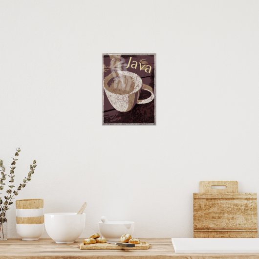 Rustische Java-Tasse Poster (Küche)