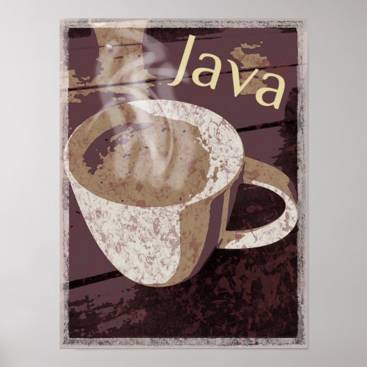 Rustische Java-Tasse Poster (Vorne)