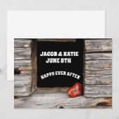 RUSTISCHE KABINBREITERINVITATIONEN KUNST EINLADUNG (Vorne/Hinten)