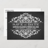 RUSTISCHE KALKBOARTE VINTAG SAVE THE DATE POSTKART ANKÜNDIGUNGSPOSTKARTE (Vorne/Hinten)