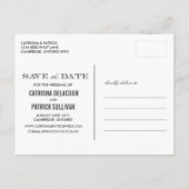 RUSTISCHE KALKBOARTE VINTAG SAVE THE DATE POSTKART ANKÜNDIGUNGSPOSTKARTE (Rückseite)