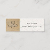 RUSTISCHE KERAMIK TERRACOTTA SPEZIELTES TEXTURE-LO MINI VISITENKARTE (Vorderseite)