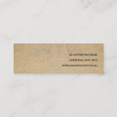 RUSTISCHE KERAMIK TERRACOTTA SPEZIELTES TEXTURE-LO MINI VISITENKARTE (Rückseite)