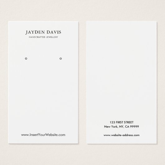 RUSTISCHE KERAMIK TERRACOTTA TEXTURE EARRING DISPL (Vorne & Hinten)