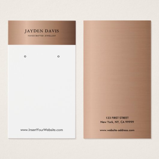 RUSTISCHE KERAMIK TERRACOTTA TEXTURE EARRING DISPL (Vorne & Hinten)