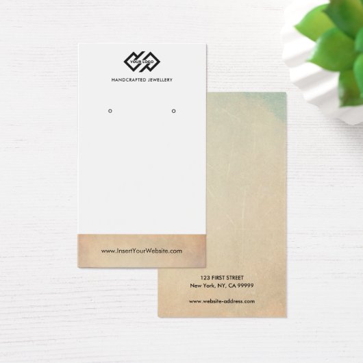 RUSTISCHE KERAMIK TERRACOTTA TEXTURE EARRING DISPL (Schreibtisch)