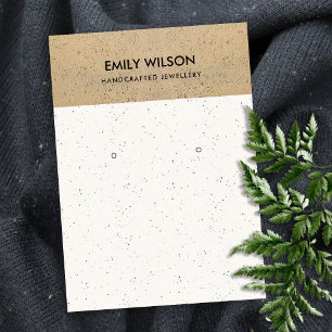 RUSTISCHE KERAMIK TERRACOTTA TEXTURE EARRING DISPL VISITENKARTE