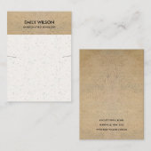 RUSTISCHE KERAMIK TERRACOTTA TEXTURE NECKLACE DISP VISITENKARTE (Vorne/Hinten)