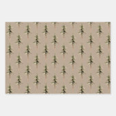 Rustische Kraft Papier WinterwaldflächeBäume 3 (Vorderseite)