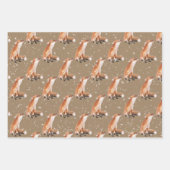 Rustische Kraft-Schnee-Wintertiere Geschenkpapier Set (Vorderseite 3)