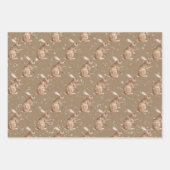 Rustische Kraft-Schnee-Wintertiere Geschenkpapier Set (Vorderseite 2)