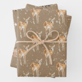 Rustische Kraft-Schnee-Wintertiere Geschenkpapier Set (Beispiel)