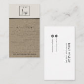 RUSTISCHE KRAFT WHITE DOTS STUDIEREN ERFAHRUNGSKAR VISITENKARTE (Vorne/Hinten)