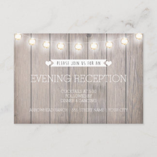 RUSTISCHE LICHTE - KUSTOM ABEND EMPFANG CARD EINLADUNG